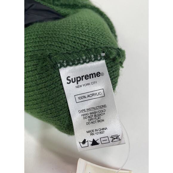 Supreme Garage Beanie Cap Hat Green Red FW20 New York 2020 FW20BN38 DS NWT OS - Picture 4 of 6